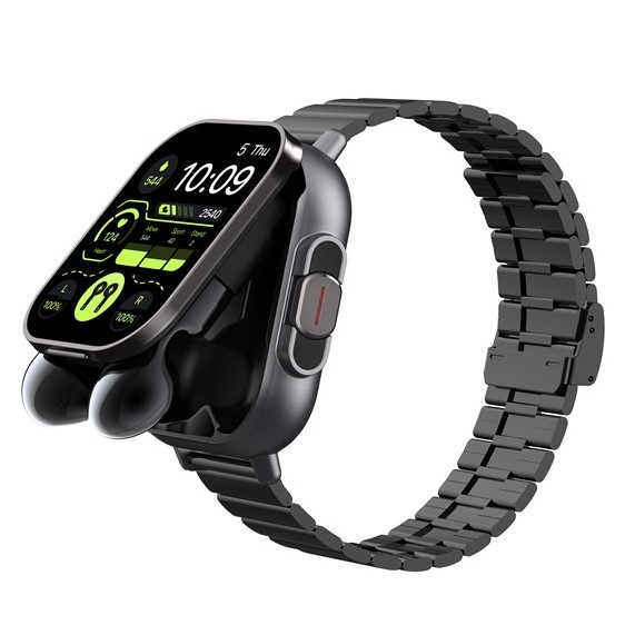 Multi Functions Hands Free Tws Earphone Earbuds square Smart Watch 2 in 1 with Headset Earbuds Earphone