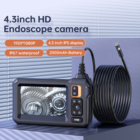 Caméra d'inspection industrielle étanche C30M avec écran Full HD de 4,3 pouces et 8 LED, endoscope de gros