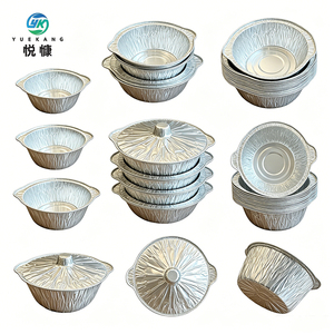 Heavy-Duty Disposable Foil Pots with Lids (10 Pack)