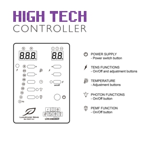 Luxuryade Amethyst A800 Bio PEMF Therapiematte Ganzkörpermassage EMF-geschützte Kristall-Photonen Rotlicht-Heizung Infrarot Negativ-Ionen - Product Image 4