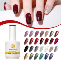 AiBevoow Top Ranking 15ML UV Gel Nail Polish 173 Colors Glitter Nail Art Easy Soak High Pigment Gel for Salon Use