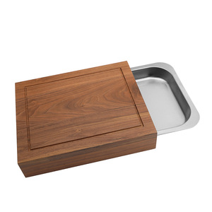 Tabla de cortar rectangular de madera de acacia de 28 cm para uso doméstico en la cocina - Product Image 4