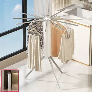 Tripod Clothes Drying Rack Folding Indoor Portable Drying Rack Clothing and Height-Adjustable Space Saving Laundry Drying Rack