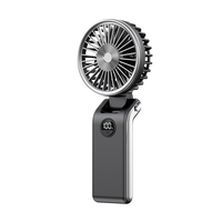 235 °   Ventilateur portable pliable personnalisé en usine, BLDC, 5 vitesses, écran LED, pour la maison, le bureau, les voyages, les cadeaux en plein air