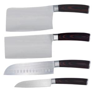 Ensemble de couteaux de cuisine de luxe en acier inoxydable 5 pièces avec bloc, aiguiseur à couteaux et ciseaux - Product Image 3