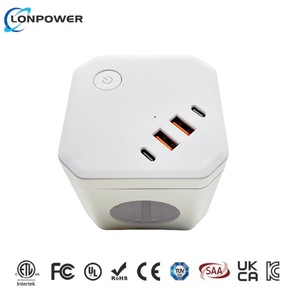 8 trong 1 cube Power Strip 3680W/16A 4 cửa hàng 2 <span class=keywords><strong>USB</strong></span>-A 2 <span class=keywords><strong>USB</strong></span>-C không Dây chuyển đổi văn phòng nhà NFC mạng cắm ổ cắm - Product Image 5