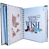 Carnet de planification A5 personnalisé à couverture rigide pour enfants, organiseur/montre-mois, bloc-notes, kit de journal DIY pour filles – Prix Chine