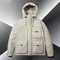 Veste d'hiver pour homme GYQ, style classique haut de gamme, logo brodé, imperméable, à capuche, épaisse, résistante au froid