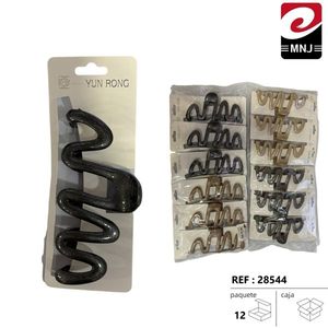 Yun Rong M Shaped Wavy Hair Clip Black 12 Pack For Women And Girls - Product Image 3