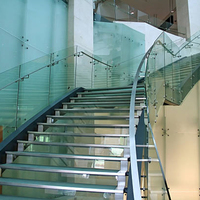 Verre de sécurité en acier double couche au design minimaliste pour les hôtels haut de gamme, les hôpitaux et les centres commerciaux, les balustrades et les rampes
