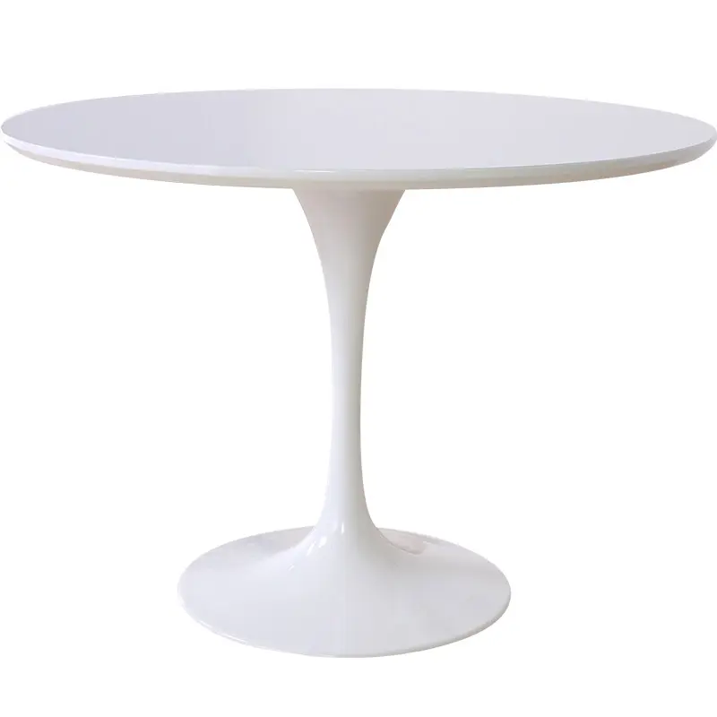 Nordic High Quality Metal Base MDF Mock Rock Round Table for family use Luxury Dining Side Table Restaurant