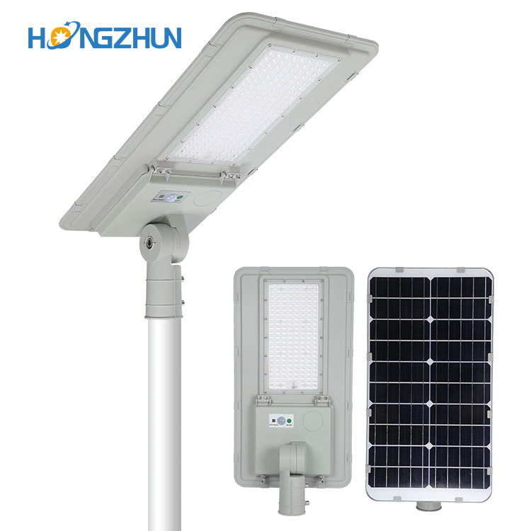 IP66 impermeable al aire libre 100w 180w smd todo en uno integrada led solar luz de carretera