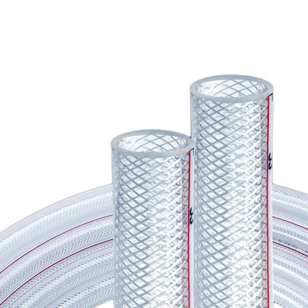 1 "-4" Flexible PVC Fibra de plástico Trenzado Reforzado Manguera de agua Riego Manguera suave
