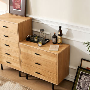 Modern Design 3 <b>Drawers</b> Wooden Living Room <b>Storage</b> Cabinet Modular Eco-Friendly Large Capacity Side Table Modern Wooden Manufact - Product Image 5