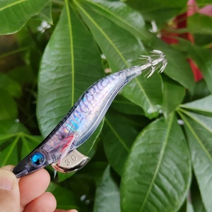 MISTER LURE Esca Luminosa per Calamari 14g 12cm, Esche in Legno a Forma di Gambero, Esca in Plastica per Polpo, Esca per <span class=keywords><strong>Pesca</strong></span> in Acqua Salata, Jig per Calamari - Product Image 5