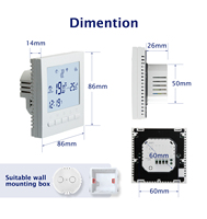 Termostato Inteligente WiFi para Caldera de Gas, Controlador de Temperatura de Calefacción Programable, Control Remoto por Aplicación Móvil, Bloqueo Infantil