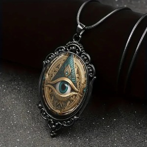 Collier Rétro Halloween Bestseller, Pendentif Papillon Soleil, Amulette Œil Ovale, Pendentif Arbre de Vie Sorcière, Autres Colliers Tendance - Product Image 6