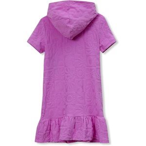 Robe de plage FOXA pour filles, en tissu éponge, avec fermeture éclair sur le devant, manches courtes, texture gaufrée, silhouette droite, maillot de bain - Product Image 2