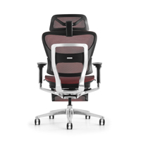 Chaise de bureau ergonomique moderne avec repose-pieds, siège en maille, couleur rouge, chaise de bureau confortable, chaise d'ordinateur, mobilier de bureau OEM