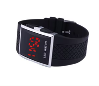 Jam Tangan LED Unisex Persegi Berbahan Alloy 2025 dengan Layar LED Digital, Jam Sport Kasual Fashion, Hadiah