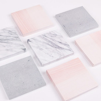 Bloc-notes autocollant couleur marbre, auto-adhésif, créatif et personnalisé, fourniture de papeterie scolaire et de bureau, bloc-notes autocollant