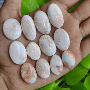 Lot de cabochons en scolecite 211CT, 12 pièces, pierres précieuses en vrac pour la fabrication de bijoux, exportateur OEM, fabricant Inde - Product Image 2