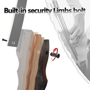 Cung Truyền Thống Hạ Cánh Màu Đen Hình Ma 64 Inch Cho Cung Dài Săn Bắn Cung Dài Màu Đen - Product Image 4