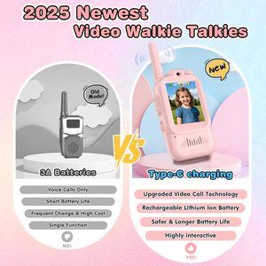 Walkie Talkie <span class=keywords><strong>para</strong></span> Niños con Cámara HD Recargable, Cambiador de Voz, Alcance de 300m, <span class=keywords><strong>Juegos</strong></span> Familiares, Senderismo, Juguete Metálico - Product Image 2