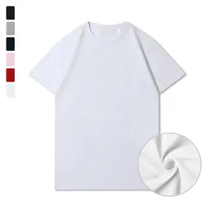 210 GSM plain white shirts Summer High Quality Cotton Shirt Breathable T Shirt for Men