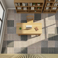 Dalles de moquette commerciales en PP 50x50, directement de l'usine, modulaires, ignifuges, antibactériennes, style moderne, pour bureau