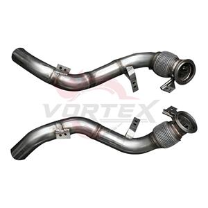 Vortex Stainless Steel 304 Performance Catback <b>Exhaust</b> for BMW X5M F85 X6M F86 4.4T S63 Quad Black Tips Rear Drum Silencer - Product Image 6