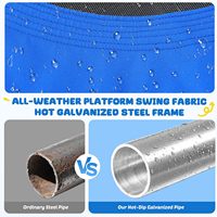 Balançoire ronde pliable et réglable pour enfants, pour intérieur, extérieur, patio, jardin, cour arrière, aire de jeux