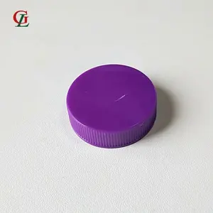 38mm PLC vidalı kapak özelleştirilmiş renk kapak plastik vidalı kapak isı astarı konteyner plastik yuvarlak beyaz şişe