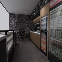 Stand de café extérieur au design personnalisé, mobilier moderne pour café, kiosque alimentaire de vente au détail à vendre