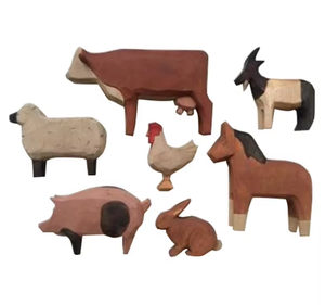 Set di Giocattoli Educativi in Legno con Animali della Fattoria per Bambini da 5 a 7 Anni, Decorazione Artigianale - Product Image 2