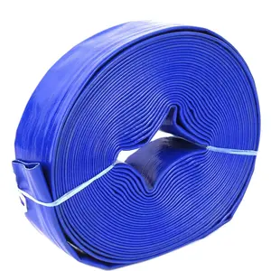 TOP QUALITY PVC BLUE LAY FLAT DISCHARGE 3INCH WATER PUMP SUCTION HOUSE PIPE FOR FARM AGRICULTURE IRRIGATION