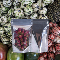 Pochette debout brillante hermétique réutilisable anti-odeurs Sac en plastique transparent opaque étanche à l'humidité pour les aliments pour l'impression par héliogravure