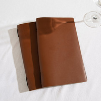 Porte-menu personnalisé en cuir PU pour café, bar, restaurant, couverture de menu vintage en cuir A5, livres de menus en cuir