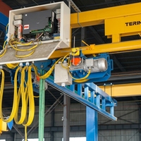 Pont roulant à rail rigide d'intérieur de 2 tonnes à haute résistance à la traction Q355B avec palan électrique CE ISO