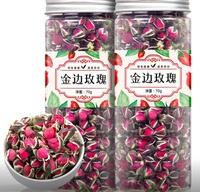 Yunnan tunas merah alami kering Phnom Penh Rose Bud Herbal bunga mawar teh longgar kesehatan daun Kecantikan teh dapat dimakan dalam kotak kemasan
