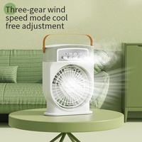 Mini ventilateur USB portable d'été Batterie rechargeable multifonction avec trois vitesses de vent et cinq ventilateurs de table d'humidification