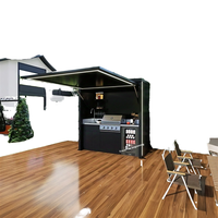 Gabinetes de Cocina Exteriores Personalizados de Acero Inoxidable 304, con Puerta Electrohidráulica, Resistentes al Fuego y a la Intemperie, para Parrilla de Carbón