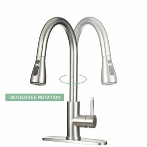 Robinet de cuisine extractible en acier inoxydable 304, monobloc, eau chaude et froide, pour évier, multifonctionnel, pour la vaisselle domestique - Product Image 4