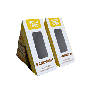 Scatole di Carta Bianca Personalizzate per Imballaggio <span class=keywords><strong>Sandwich</strong></span>, Confezioni Monouso per Pane e Dessert - Product Image 3