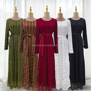 Abito lungo da donna più venduto musulmano di lusso Istanbul islamico preghiera Abaya abito da donna moderno abito lungo da donna - Product Image 3