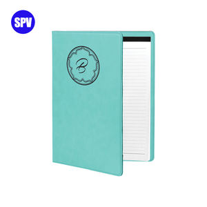 Organizador de cartera de cuero de alta calidad A5 para cuaderno, Cartera de cuero Pu laserable personalizada - Product Image 4