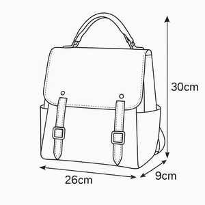 Высококачественная винтажная кожаная женская сумка Роскошная многофункциональная сумка через плечо съемный рюкзак для колледжа - Product Image 6