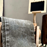 Tissu sergé 100 % coton teint uni, respirant, épais, style denim, délavé aux enzymes, style rétro, pour fabricants