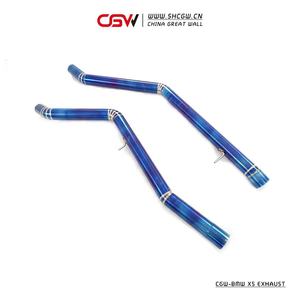 ท่อส่งกลับไอเสียไทเทเนียมเผาไหม้สีฟ้า CGW ท่อไอเสียสำหรับ BMW X6 F16สไตล์ X6M - Product Image 6