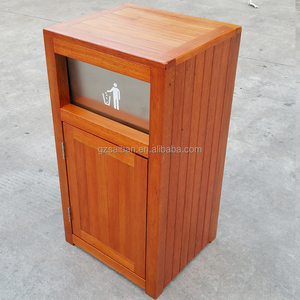 Giải Trí Chống Ăn Mòn Thân Thiện Thùng Rác Rắn Gỗ Chất Thải Hình Chữ Nhật Trang Trí Bằng Gỗ Thùng Rác Cho Bán Gỗ Rác Khách Sạn - Product Image 5